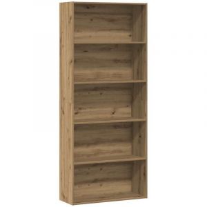 VidaXL Bibliothèque chêne artisanal 80x30x189 cm bois d'ingénierie