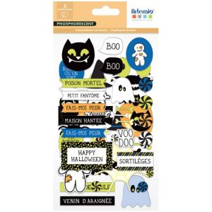 Artémio Stickers cartonnés Phosphorescent - Halloween - 58 pcs