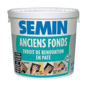 Anciens Fonds - Enduit de Rénovation pour les Supports Irréguliers Semin - Intérieur/Extérieur - Seau de 15 kg