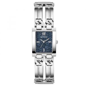 Guess Montre - Gw0807l1 - Acier Inoxydable - Cadran Bleu - Bracelet Double Chaîne