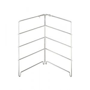 APS Support pour 4 plaques à pizza 26 x 25 cm, hauteur : 26 cm en acier inoxydable pour table à pizza jusqu'à Ø 28 cm Distance entre les niveaux : 5,5 cm pliable et verrouillable
