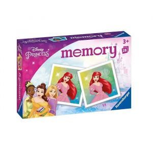 Ravensburger Jeu Memory Disney Princesses 28 Cartes : Ariel, Belle, Raiponce, Jasmine Et Plus - Images Identic, Paires - Set Jeu Observation Et Carte