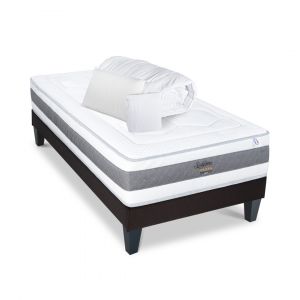 Hypsom - Pack pr&ecirc;t-&agrave;-dormir Sublime blanc/gris - 90x190 cm