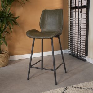 Beau Tabouret De Bar Industriel Vert Vert