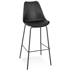 Tabouret de bar design 'LEMON' noir