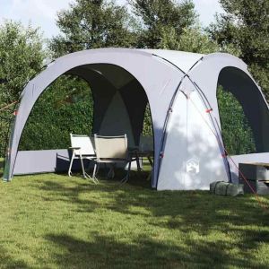 VidaXL Tente de réception blanc et gris imperméable 132472