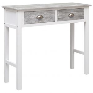 VidaXL Table console Gris 90 x 30 x 77 cm Bois