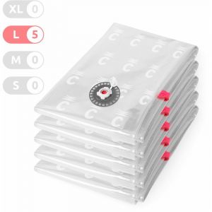 Compactor Lot de 5 sachets de compression taille L