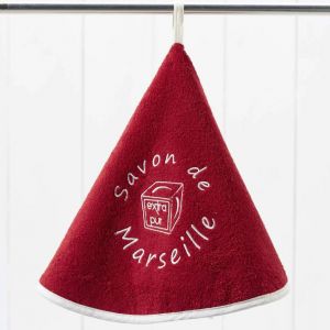 Torchon Essuie-mains SAVON De MARSEILLE Rouge