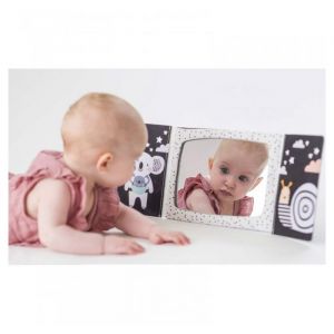 Taf Toys Livre textile pour enfant avec miroir noir