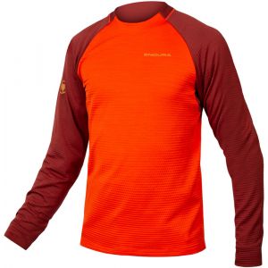 Endura Singletrack Fleece - Maillot de cyclisme taille L, rouge