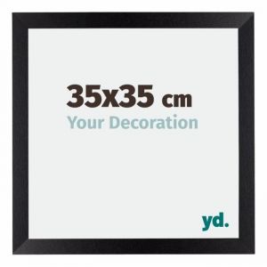 Your Decoration - 35x35 cm - Cadres Photo en mdf Avec Verre acrylique - Anti-Reflet - Excellente Qualité - Noir Mat - Cadre Decoration Murale - Mura.
