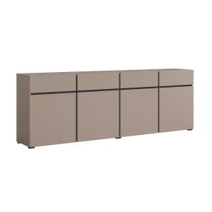 Buffet 4 portes 4 tiroirs Lilia Taupe