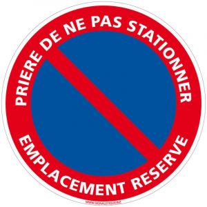 Panneau de Signalisation Autocollant. Panneau Interdiction. Panneau Parking, Panneau d'information Adhésif souple - Prière de ne pas stationner