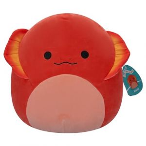 Jazwares Squishmallows Original Peluche de 30 cm- Maxie Le Lézard à Collerette Rouge - Peluche Officielle