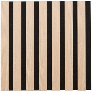 Atmosphera Lot de 3 panneaux décoratifs Colva beige fond noir 30x30cm créateur d'intérieur