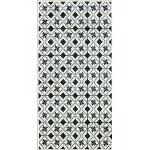 Unamourdetapis Tapis de cuisine Lavable 30&deg; 50x80 noir LYN11 n & b