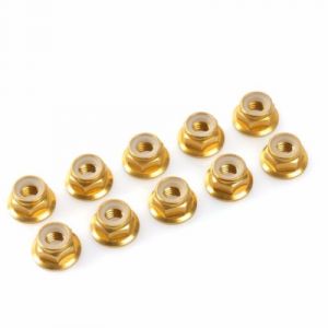 Image de Syma Toys GF-0401-030 - Écrous nylstop nut M3 Gold ,Aluminium