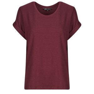 Only Onlmoster S/S O-Neck Top Noos JRS Haut avec col Rond Normal et Manches Courtes, Bordeaux, M Femmes