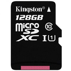 Image de Kingston SDCX10/128GB - Carte micro SDHC/SDXC 128 Go Classe 10 UHS-I de avec adaptateur SD