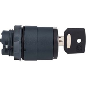 Schneider Electric ZB5AG0 Noir Harmony T&ecirc;te de Bt-tournant &agrave; Cl&eacute;, 3 Positions, Ronis 455, Dans Toutes les Positions, 22 mm Diam&egrave;tre de Fixation