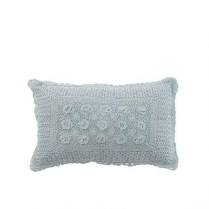 Prix Coussin D&eacute;co Dentelles 30x50cm Bleu