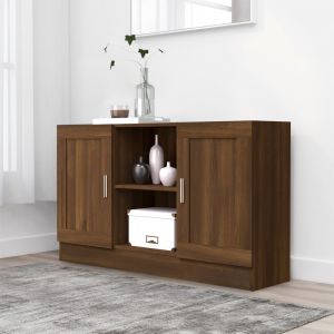 VidaXL Buffet Chêne marron 120x30,5x70 cm Bois d'ingénierie
