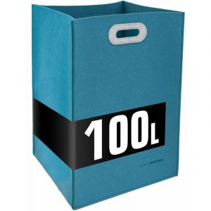 100l Grande Paniere a Linge Sale en Feutre 43x38x60 Panier a Linge Sale Pliable