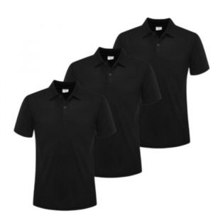 Polo Homme &Agrave; Manches Courtes (Lot De 3 ) Noir