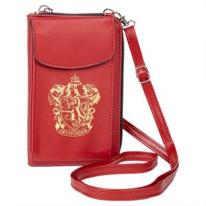 Pochette pour T&eacute;l&eacute;phone Portable Harry Potter - Rouge et Jaune - 10,5x17,5x2,5 - en PVC et Polyester - Fermeture &Eacute;clair - Bandouli&egrave;re Pratique et Cofnrotable - Produit Original Con&ccedil;u en Espagne
