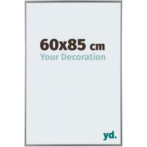 Your Decoration - 60x85 cm - Cadre Photo en Plastique Avec Verre acrylique - Anti-Reflet - Excellente Qualité - Argent Brillant - Cadre Decoration
