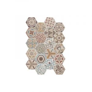 Hexatile - Harmony Colours - Carrelage 17,5x20 Cm Hexagonal Patchwork Décors Colorés Mates