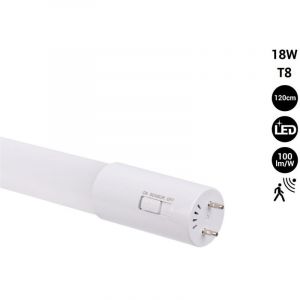 Barcelona led Tube LED T8 120cm 18W avec d&eacute;tecteur de mouvement micro-ondes - 100lm/w - 6000K