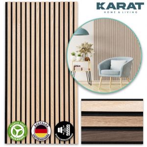 Ossature Panneau tasseaux acoustiques en aspect bois &ndash; 1 Pi&egrave;ce, 118 x 60 cm, White Oak