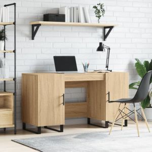 VidaXL Bureau chêne sonoma 140x50x75 cm bois d'ingénierie Chêne sonoma