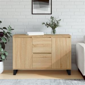 VidaXL Buffet, Armoire Latérale avec Pieds, Meuble de Rangement, Organisateur de Salon Salle de Séjour Intérieur, Chêne Sonoma Bois d'Ingénierie