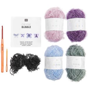 Rico Design Kit Crochet Bubble Papillons de : De d&eacute;licats papillons pour allier d&eacute;co et utilit&eacute;(...) - Blanc