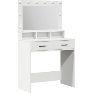 VidaXL Coiffeuse avec tiroir Blanc 79 x 41 x 135 cm Bois d'ingénierie