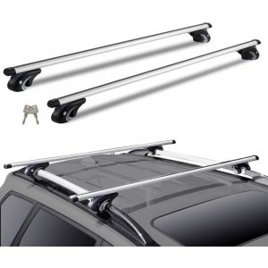 Vevor - Barres transversales de toit universelles, 120 cm, barre superieure de voiture en aluminium, compatible avec les rails lateraux sureleves,