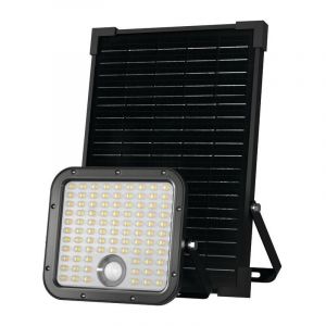 Dhome Projecteur led solaire - D&eacute;a 4800 lm - 3000/4000 k - IP65 - &agrave; d&eacute;tection de mouvement