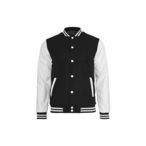 Image de Urban classics Blouson Blouson laine manches simili Noir - Taille EU XXL,EU S,EU M,EU L,EU XL,EU 3XL,EU 4XL,EU 5XL