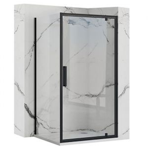 Réa Cabine de douche rectangulaire rapid swing black 70x80