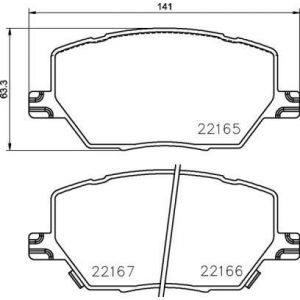 Brembo Jeu de 4 plaquettes de frein P 23 164