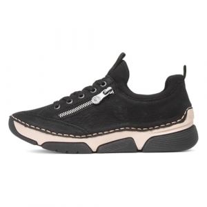Rieker Femme 45973 Mocassin, Schwarz, 39 EU