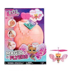 LOL Surprise Magic Flyers - Flutter Star - Poup&eacute;e Volante Guid&eacute;e &agrave; la Main - Poup&eacute;e de Collection avec Bouteille Tactile &agrave; D&eacute;baller - Id&eacute;al pour Les Filles de 6 Ans et Plus