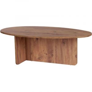DRAWER Table basse organique en bois 120x65cm - Bois - Oris