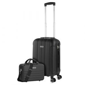 ITACA - Valise Moyenne - Valise 65 cm. Valise Soute Avion Rigide 4 roulettes - Valise De Voyage Résistante en Matériau ABS - Valise Ultra Légère avec Cadenas à Combinaison 771160, Noir