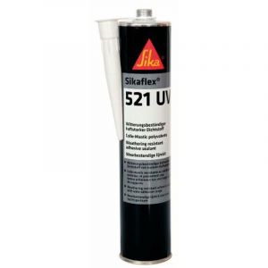 Sika Mastic-colle polyvalente flex 521 UV, Blanc - Mastic pour camping-car et caravane - Sans solvant - Joint d'étanchéité multi-supports - Carton de 12 cartouches de 300ml