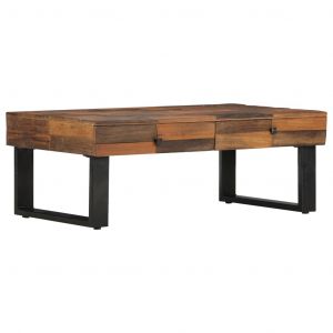 Image de VidaXL Table basse 110x60x40 cm Bois de récupération massif