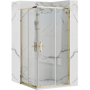 Réa Cabine de douche punto gold 90x90